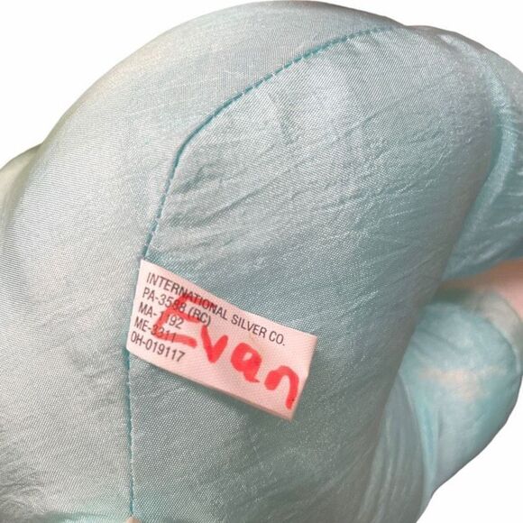 Vtg Intl Silver Co Nylon Bunny Carrot Puffalump Style Plush Stuffed Animal 10 In - Picture 9 of 12